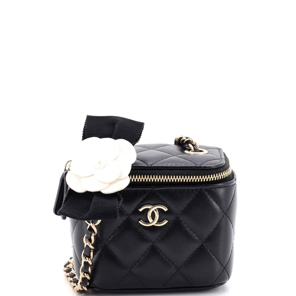 Chanel Camellia Bow Vanity Case With #270744C35B